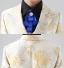 Fashion Yellow Printing 5-piece Long Sleeve Boys Wedding Suits 2024 Coat Pants Shirt Tie Vest