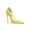Moda Verde Salvia Oficina OL Cuero Tacones 2025 10 cm Stilettos / Tacones De Aguja Punta Estrecha Tacones High Heels