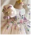Chic / Beautiful White Beading Appliques Birthday Short Flower Girl Dresses 2026 Ball Gown Scoop Neck Puffy Short Sleeve