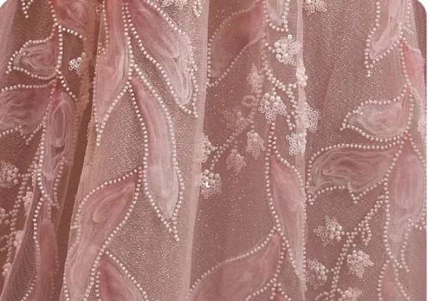 Uroczy Rumieniąc Różowy Frezowanie Perła Rhinestone Kaskadowe Falbany Sukienki Na Bal 2025 Princessa Przy Ramieniu Bez Rękawów Bez Pleców Długie Sukienki Wizytowe