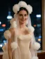 Élégant Blanche Fait main Appliques Tribunal Train Voile De Mariée 2026 Tulle