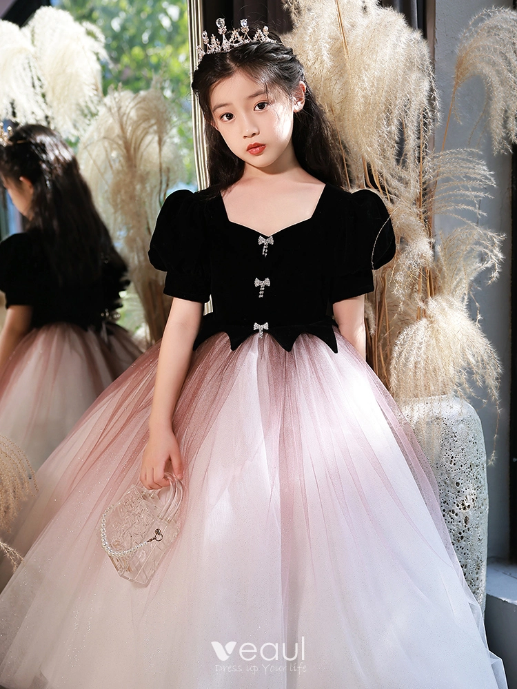 Off-the-shoulder Sheer Puff Sleeve Tulle Princess Dress - Lunss