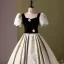 Elegant Sage Green Appliques Printing Prom Dresses 2024 Ball Gown Square Neckline Puffy Short Sleeve Backless Floor-Length / Long Prom Formal Dresses
