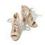 Romain Beige Vêtement de rue Percé Sandales Femme 2023 8 cm Talons Épais Peep Toes / Bout Ouvert Sandales Talons Hauts