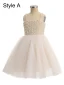 Chic / Beautiful White Beading Pearl Short Birthday Flower Girl Dresses 2024 Spaghetti Straps Sleeveless Backless