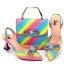 Sparkly Sexy Multi-Colors Rainbow Rhinestone Bow Sequins Womens Sandals Clutch Bags 2023 Cocktail Party Evening Party Womens Sandals Clutch Bags