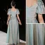 Fashion Sky Blue Glitter Sequins Prom Dresses 2022 A-Line / Princess Square Neckline Short Sleeve Backless Floor-Length / Long Prom Formal Dresses