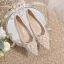 Charmant Champagne Perle Faux Diamant Chaussure De Mariée 2023 5 cm Talons Aiguilles À Bout Pointu Mariage Escarpins Talons Hauts