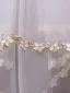 Elegant White Lace Flower 1 m Wedding Veils 2025
