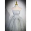 Charmant Vert Cendré Perlage Paillettes Robe De Bal 2023 Robe Boule Bustier Sans Manches Dos Nu Train De Balayage Robe De Ceremonie