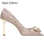 Bling Bling Silver Crystal Glitter Wedding Shoes 2024 8 cm Stiletto Heels Pointed Toe Wedding Pumps High Heels