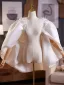 Fashion White Handmade  Feather Short Sleeve Prom Shawls 2025