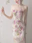 High-end Sexy Multi-Farger Beading Paljetter Blonder Blomst Selskapskjoler 2025 Trompet / Havfrue Kjæreste Uten Ermer Ryggløse Feie Tog Aften