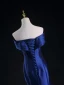 Vintage / Originale Bleu Roi Robe De Soirée 2024 Trompette / Sirène De l'épaule Sans Manches Dos Nu Train De Balayage Soirée Robe De Ceremonie