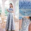 Fashion Charming Sky Blue Tassel Sequins Prom Dresses 2022 A-Line / Princess Off-The-Shoulder Sleeveless Backless Floor-Length / Long Formal Dresses