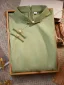 Chinese style Sage Green Tea-length Cheongsam 2024 Trumpet / Mermaid High Neck Short Sleeve