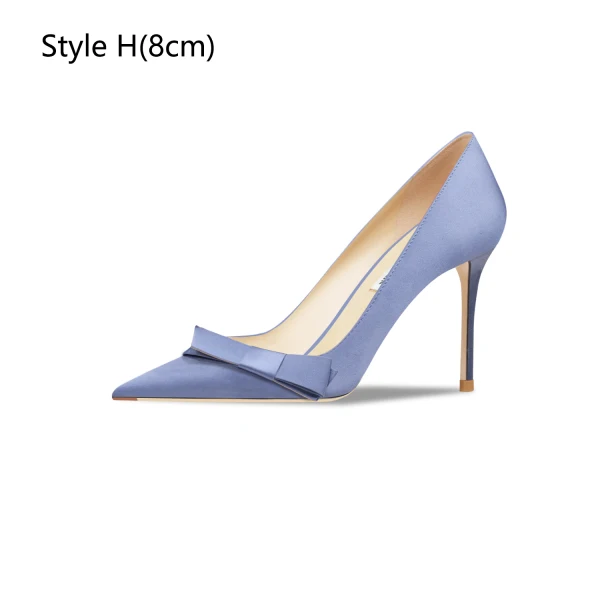 Elegant Beige Satin Prom Bow Pumps 2024 10 cm Stiletto Heels Pointed Toe High Heels