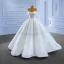 High End Elegante Ivory / Creme Handgefertigt Perlenstickerei Pailletten Brautkleider / Hochzeitskleider 2022 Ballkleid Bandeau Ärmellos Rückenfreies Lange Hochzeit