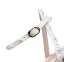 Élégant Blanche Perle Bride Cheville Chaussure De Mariée 2024 7 cm Talons Épais Peep Toes / Bout Ouvert Mariage Sandales Talons Hauts