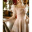 Charmant Rougissant Rose Paillettes Robe De Bal 2022 Princesse Encolure Carrée Gonflée Manches Courtes Dos Nu Longue Promo Robe De Ceremonie