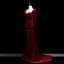 Vintage / Retro Burgundy Rhinestone Velvet Prom Dresses 2025 Trumpet / Mermaid Spaghetti Straps Long Sleeve Backless Sweep Train Formal Dresses