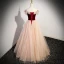 Chic / Beautiful Burgundy Rhinestone Tassel Prom Dresses 2023 2022 A-Line / Princess Off-The-Shoulder Sleeveless Backless Floor-Length / Long Prom Formal Dresses