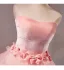 Chic / Belle Rougissant Rose Noeud Appliques Robe De Bal 2024 Robe Boule Bustier Sans Manches Dos Nu Train De Balayage Promo Robe De Ceremonie