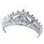 Vintage Srebrny Perła Rhinestone Kryształ Ślub Tiara Ozdoby Do Włosów Ślubne 2022 Cyrkon Stop Ozdoby Do Włosów Ślubne