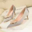 Edles Rot Satin Ball Pumps 2022 Perle Strass 6 cm Stilettos Spitzschuh Pumps Hochhackige