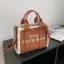 Fashion Letter Graphic Women Tote Bag Women's Bags Brown Shoulder Bags Woolen PU Dating Handbag 2023