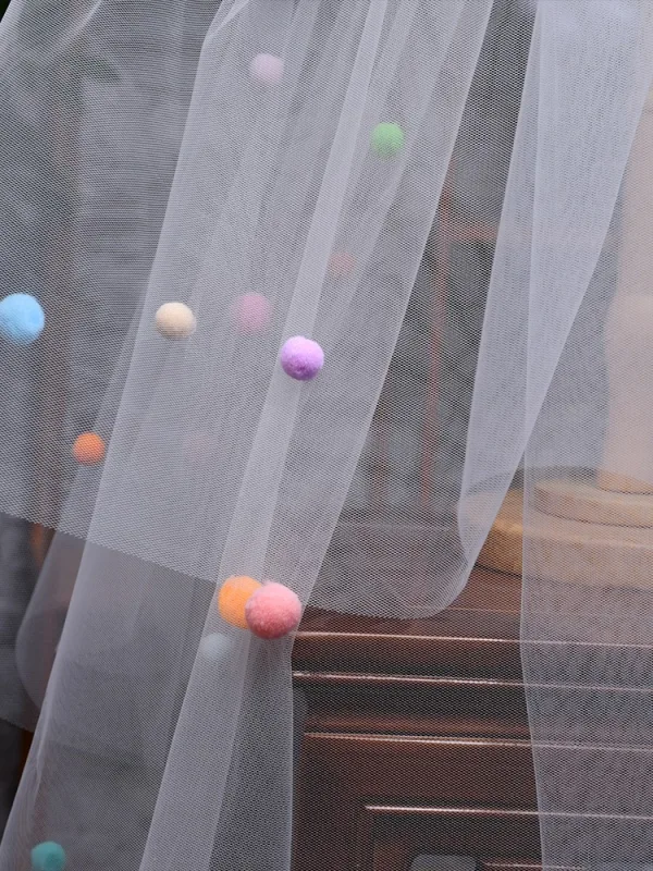 Chic / Beautiful White 0.5 m Wedding Veils 2025 Tulle