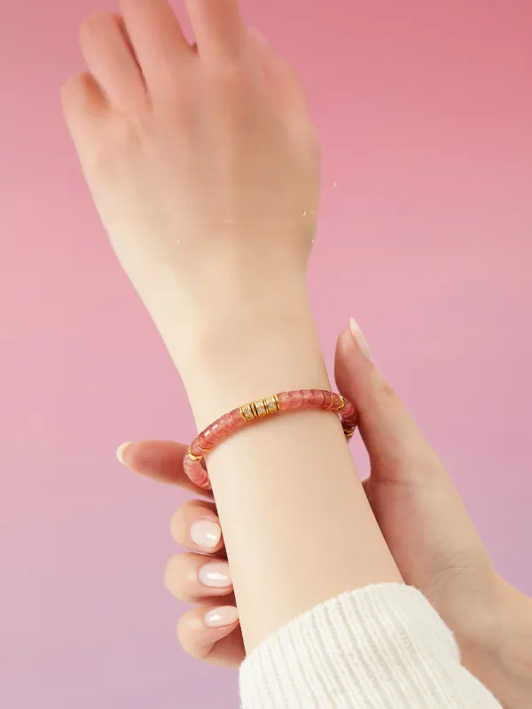 Lovely Red Handmade  Natural Crystal Bracelet Accessories 2025