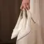 Elegant White Leather Pearl Wedding Shoes 2026 8 cm Stiletto Heels Pointed Toe Wedding Pumps High Heels