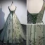 Bling Bling Dark Green Multi-Colors Sequins Prom Dresses 2022 Ball Gown Scoop Neck Sleeveless Backless Floor-Length / Long Prom Formal Dresses