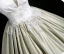 Elegant Sage Green Beading Sequins Lace Flower Prom Dresses 2024 Ball Gown Square Neckline Puffy Short Sleeve Backless Floor-Length / Long Prom Formal Dresses