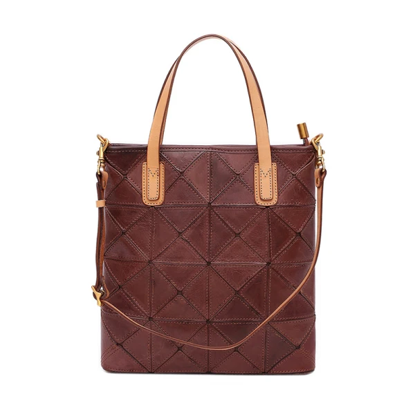 Vintage / Retro Brown Street Wear Women's Bags 2022 Leather Tote Bag Shoulder Bags
