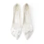 Elegant White Leather Bow Wedding Shoes 2023 Wedding 5 cm Stiletto Heels Pointed Toe Wedding Shoes High Heels