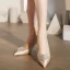 Charming Champagne Heart-shaped Rhinestone Wedding Shoes 2022 Leather 8 cm Stiletto Heels Pointed Toe Wedding Shoes Pumps High Heels