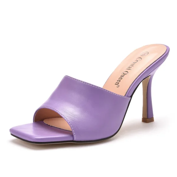Modest / Simple Green Street Wear Womens Sandals 2023 9 cm Stiletto Heels Open / Peep Toe Sandals High Heels