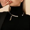 Mode Gold Perle Abend Halsketten Brautaccessoires 2024