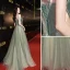 Fashion Sage Green Sequins Prom Dresses 2022 A-Line / Princess Spaghetti Straps Bow Rhinestone Sleeveless Backless Floor-Length / Long Prom Formal Dresses