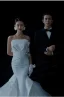 Simple Ivoire Robe De Mariée 2022 Trompette / Sirène Bustier Sans Manches Appliques Dos Nu Chapel Train Mariage