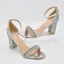 Seksowne Błyszczące Srebrny Rhinestone Cekiny Buty Ślubne 2023 8 cm Grubym Obcasie Z Paskiem Peep Toe Ślub Sandały Wysokie Obcasy