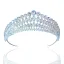 Błyszczące Srebrny Rhinestone Cyrkon Stop Ślub Tiara Ozdoby Do Włosów Ślubne 2022