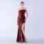 Sexy Black Sequins Evening Dresses 2024 Trumpet / Mermaid Strapless Tassel Sleeveless Backless Floor-Length / Long Evening Party Formal Dresses