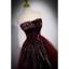 Charming Burgundy Prom Dresses 2023 Ball Gown Strapless Sleeveless Backless Sweep Train Prom Formal Dresses