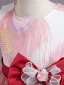 Chic / Beautiful Red Glitter Printing Birthday Flower Girl Dresses 2024 Ball Gown Scoop Neck Sleeveless Sash Bow Floor-Length / Long