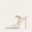 Sexy Argenté Faux Diamant Paillettes Soirée Sandales Femme 2024 11 cm Talons Aiguilles À Bout Pointu Sandales Talons Hauts