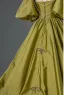 Vintage / Retro Modest / Simple Army Green Prom Dresses 2026 Ball Gown Scoop Neck Puffy Short Sleeve Backless Floor-Length / Long Formal Dresses
