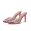 Sexy Summer Silver Evening Party Rhinestone Womens Sandals 2022 10 cm Stiletto Heels Pointed Toe Sandals High Heels